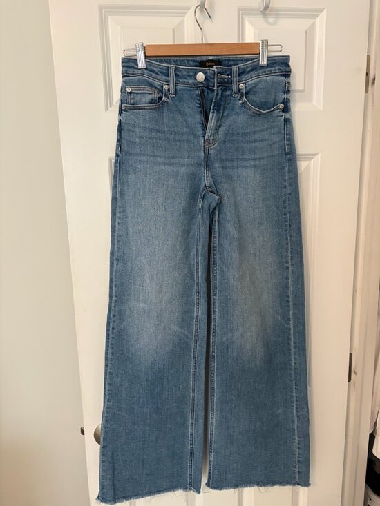 Quince Denim - Quince Bella Wide Stretch Jeans, Long, Size 26 Seaside Blue